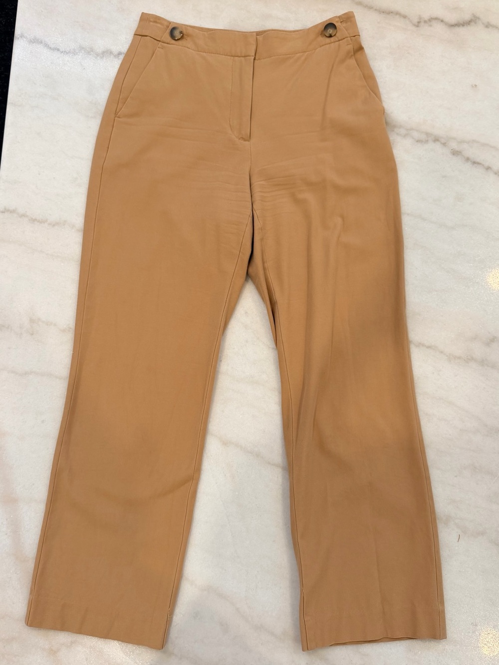 Ann Taylor Tan Ankle Pants (Curvy Size 0)